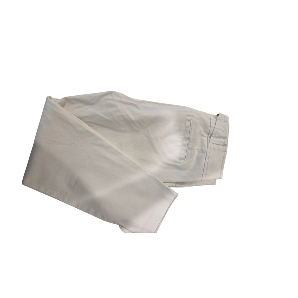Cache‎ Womens White Cotton Blend Pants Trousers Size 2 Straight Leg